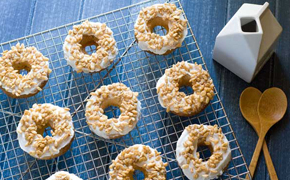 gluten free cereal and milk donuts image