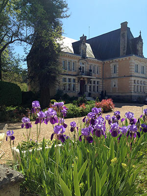 Chateau Villars with flowers