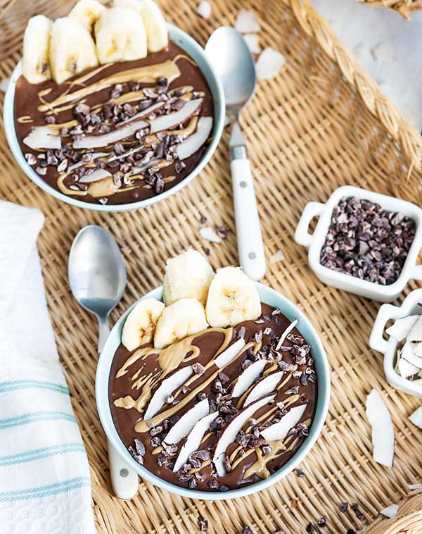 Gluten Free Sunbutter and Chocolate Smoothie Bowl