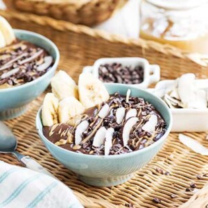 Gluten Free Sunbutter and Chocolate Smoothie Bowl recipe