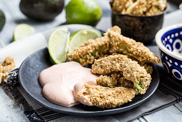 Gluten Free recipe for Avocado Fries with spicy mayo