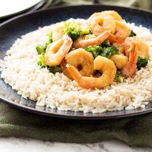 Gluten Free Honey Garlic Shrimp and Broccoli Stir Fry