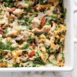 Gluten Free Make Ahead Tuscan Chicken Bake