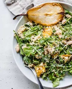 Roasted Squash + Pear Arugula Salad