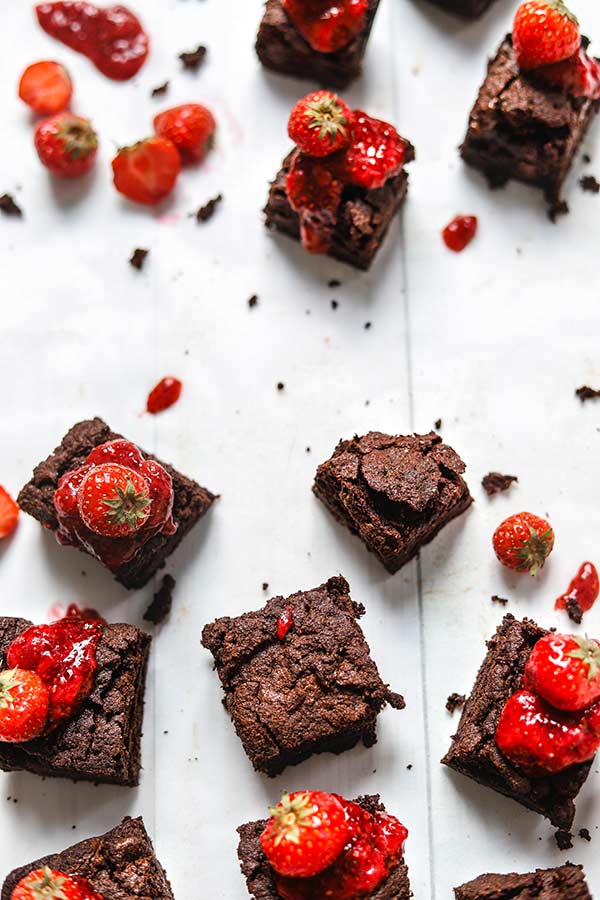 Gluten Free Brownies with Strawberry Jam Recipe