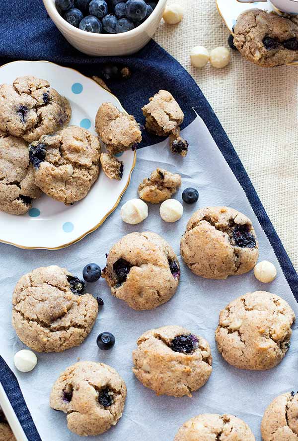 Gluten Free Macadamia Blueberry Breakfast Cookies Recipe