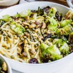 Tahini Pasta with Brussels and Capers
