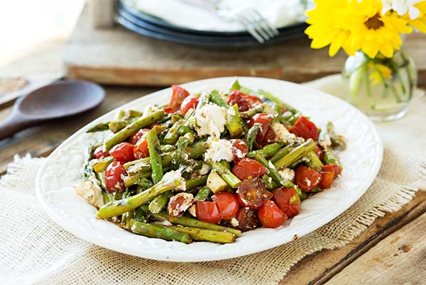 Grilled Asparagus with Balsamic Tomatoes