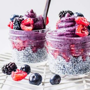 Mini Blueberry Nice Cream Parfaits