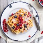Waffles with Red and Blue Berries