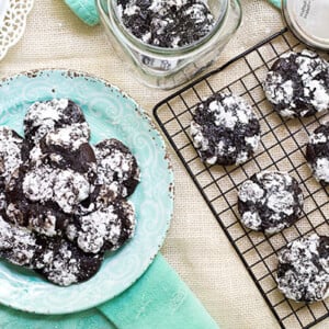 Gluten Free Flourless Chocolate Crinkle Cookies