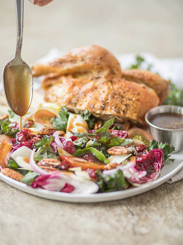 Autumn Salad with Garlic and Herb Chicken Recipe