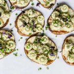 Baked Potato Rounds with Hummus