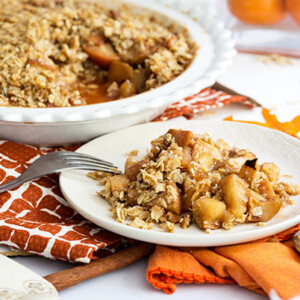 Gluten Free Apple Pear Crisp with Walnut Topping