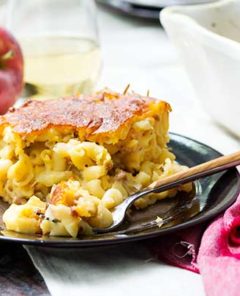 Gluten Free Apple and Sausage Mac and Cheese