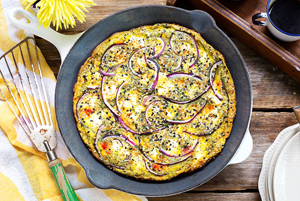 Gluten Free Everything but the Bagel Frittata