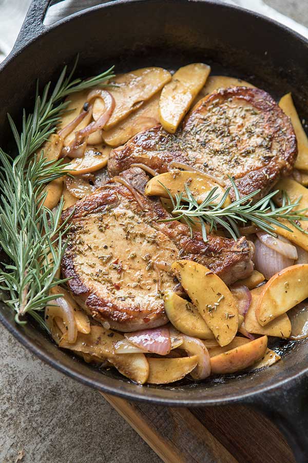 Pork Chops with Sauteed Apples Recipe