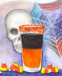 Rotten Orange Cocktail Illustration