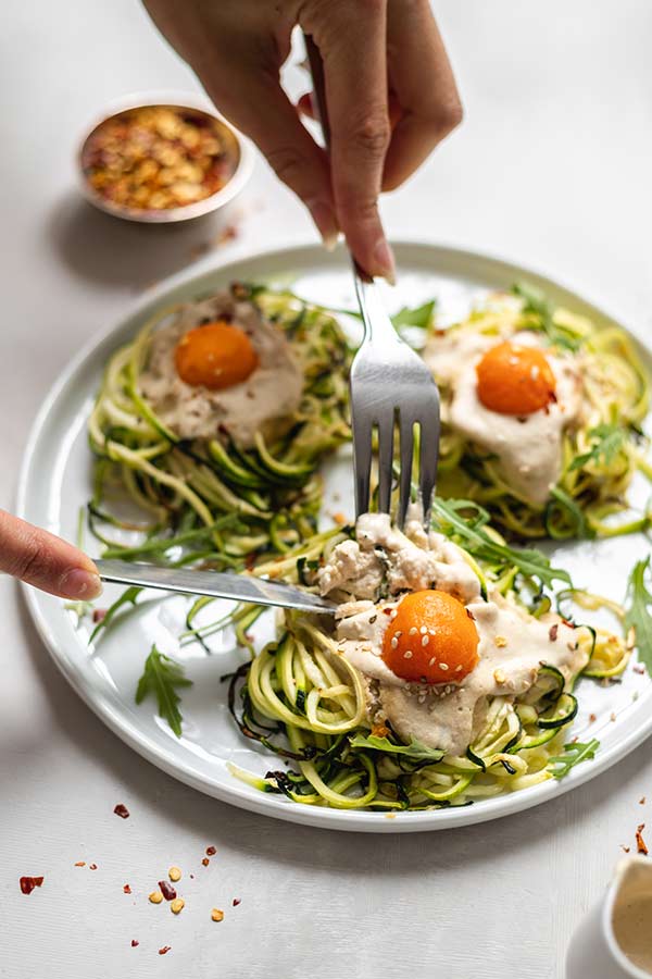 Zucchini Vegan Egg Nests Recipe