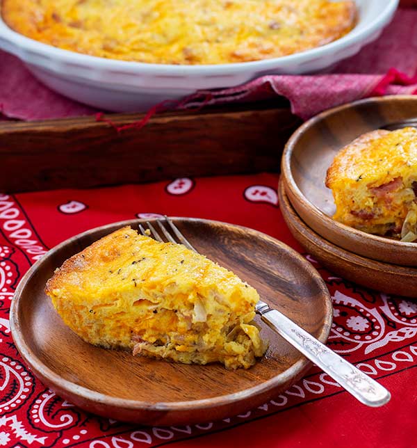Cheese and Bacon Crustless Quiche Recipe
