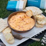 Pimento Cheese Dip with Grilled Pita and Baguette Crostini