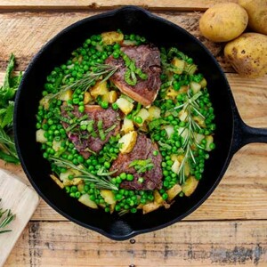 Lamb and Peas Skillet