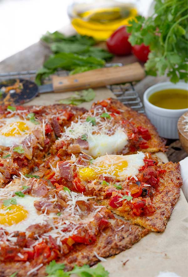 Cheese, Egg and Bacon Pizza Recipe