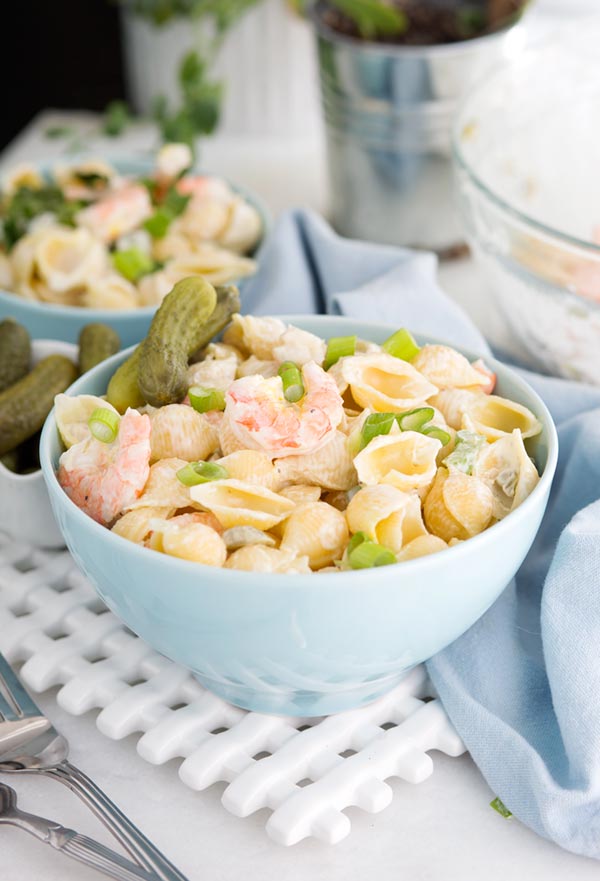 Sweet Pickle & Shrimp Pasta Salad Recipe