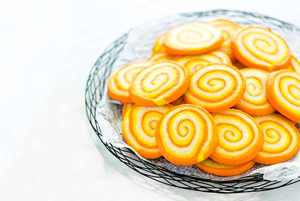 Candy Corn Pinwheel Cookies