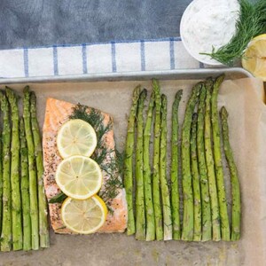 Salmon and Asparagus Feature