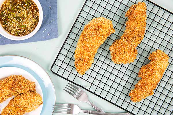 Crispy Sesame Chicken Tenders recipe