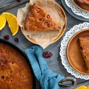 Cranberry Orange Skillet Cornbread