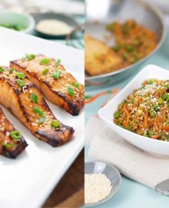Miso Salmon and Cauliflower Rice