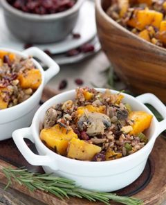 Roasted Butternut Squash and Wild Rice Stuffing