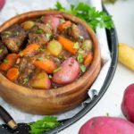 Hearty Beef Stew with Carrots, Pearl Onions & Potatoes