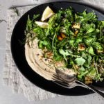 Herby Quinoa Salad with Grilled Vegetables and Hummus