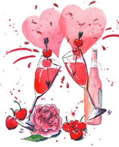 Rose Cherry Blossom Cocktail