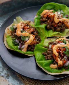 Korean Beef Tacos on a plate