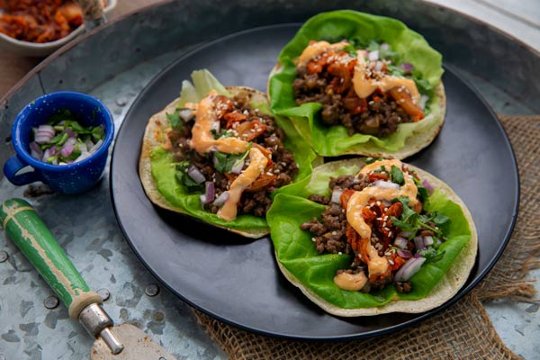 Korean Beef Tacos on a plate