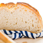 Closeup of Gluten-Free Sourdough Bread loaf sliced in half