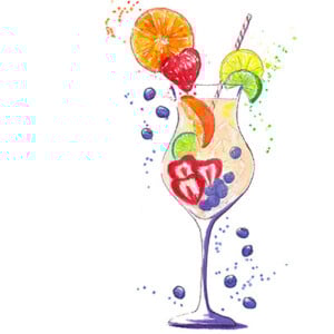White Sangria Illustration