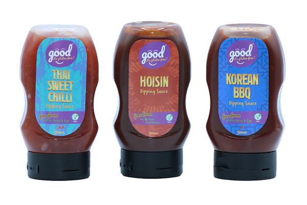 Good It's GF Sauces on a white background
