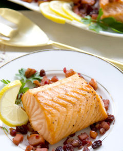 Broiled Salmon with chutney 600x402
