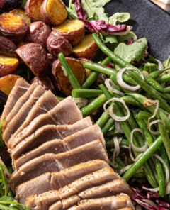 Seared-Tuna-Nicoise-ish-Salad-with-Creamy-Caper-Dressing