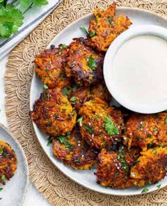 Carrot-Cilantro-Fritters-with-Tahini-Lime-Sauce-Feature