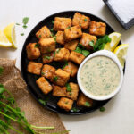 Air-Fryer-Gluten-Free-Tofu-Nuggets-with-Lemon-Herb-Tahini-Sauce-Feature