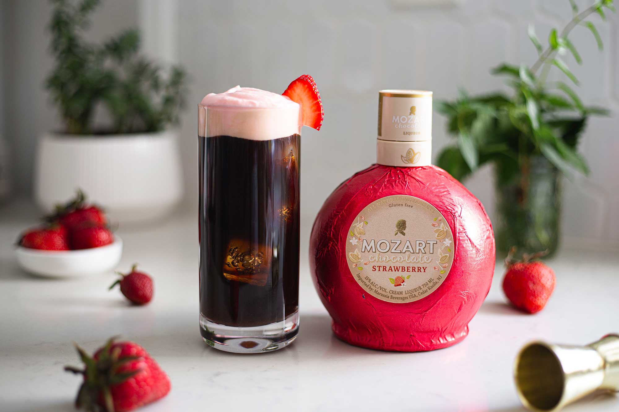 Sweet and Boozy: Gluten-Free Strawberry Cold Foam Iced Coffee Recipe